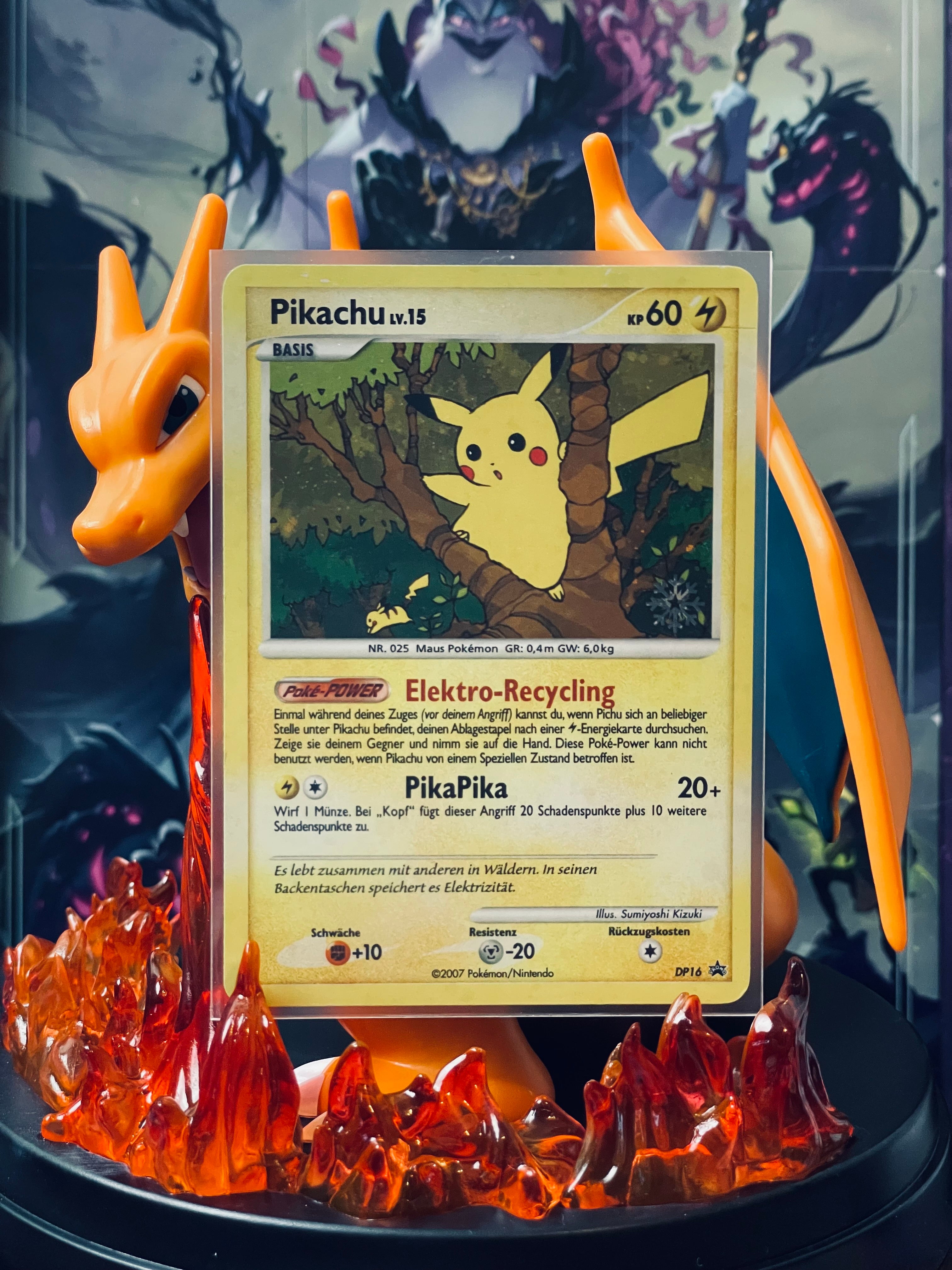 Pikachu Lv.15 Promo - Holo - Snowflake Stamp - DP Black Star Promos (2007) [DE]